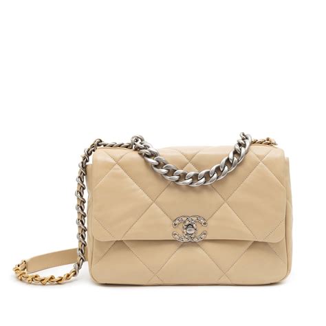 chanel 19 beige 2022|chanel 19 sotheby's.